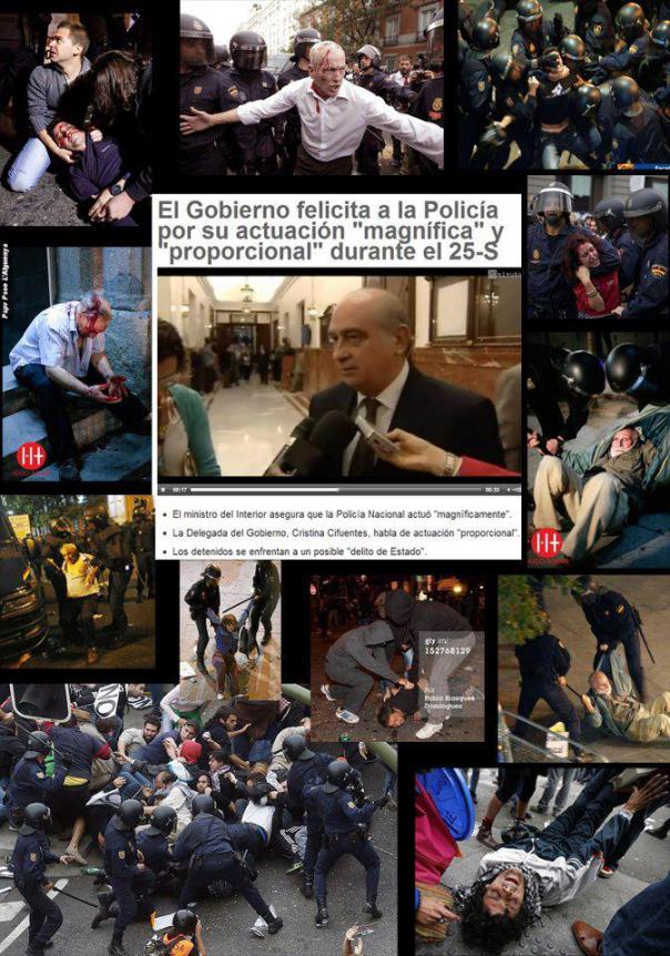 Spanish government congratulates the Spanish riot police
